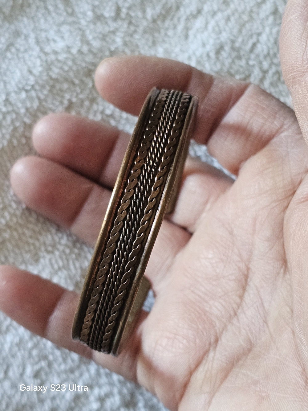 Vintage Handcrafted Cooper  Cuff Bracelet